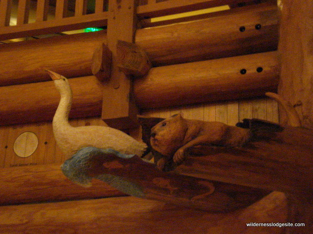 Carvings in Villas Lobby